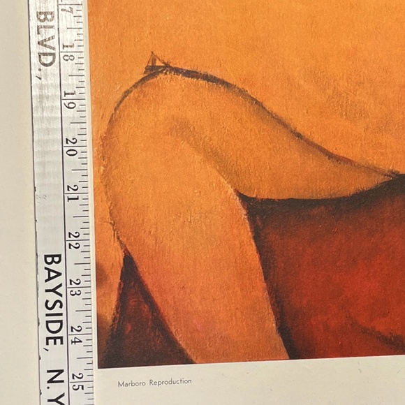 Vintage Amedeo Modigliani 28x22 Large Lithograph Seated Nude USA MCM Art Print - Picture 13 of 13